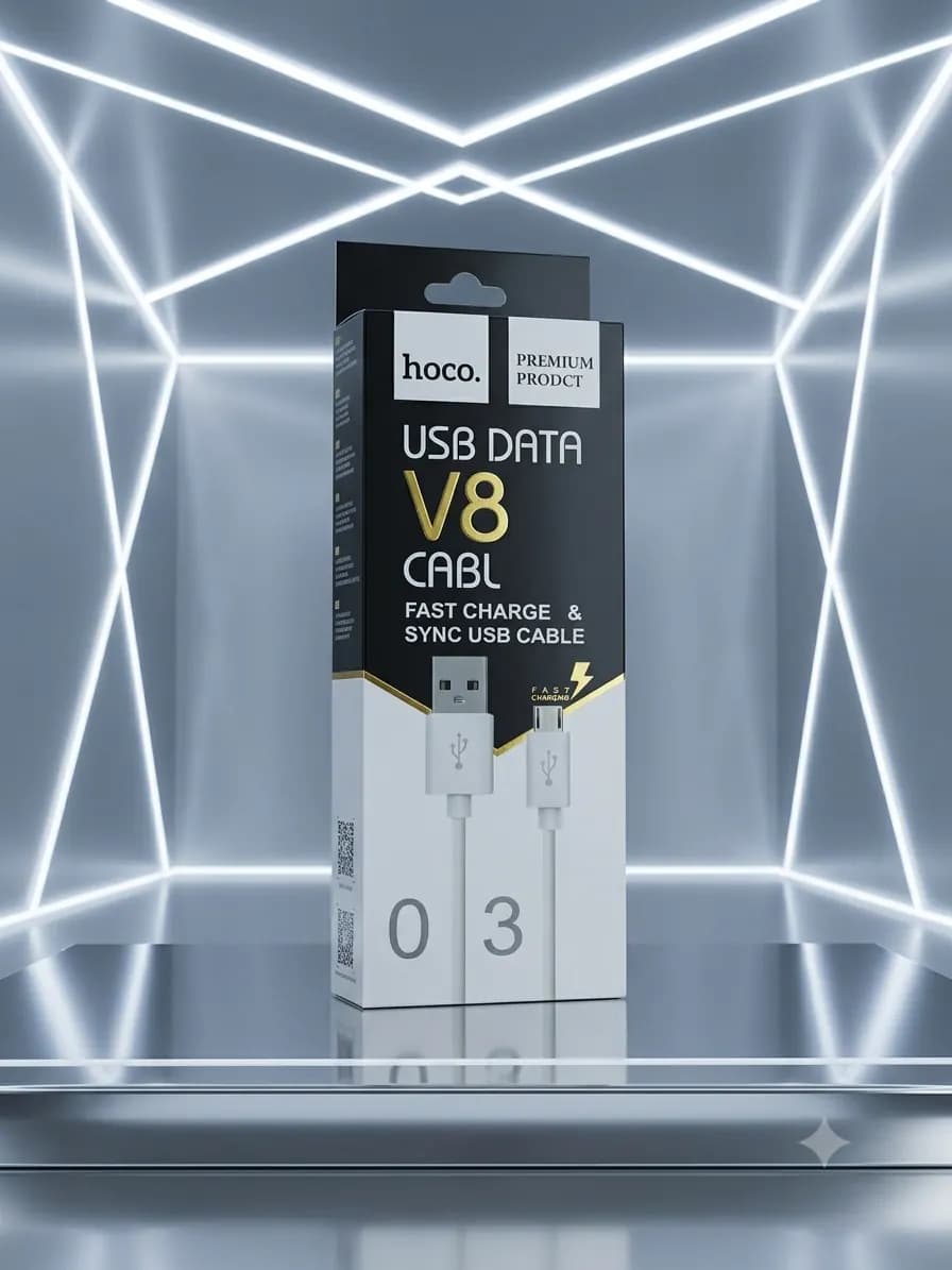 کابل تبدیل USB به Micro-USB هوکو مدل V8 – سری 03