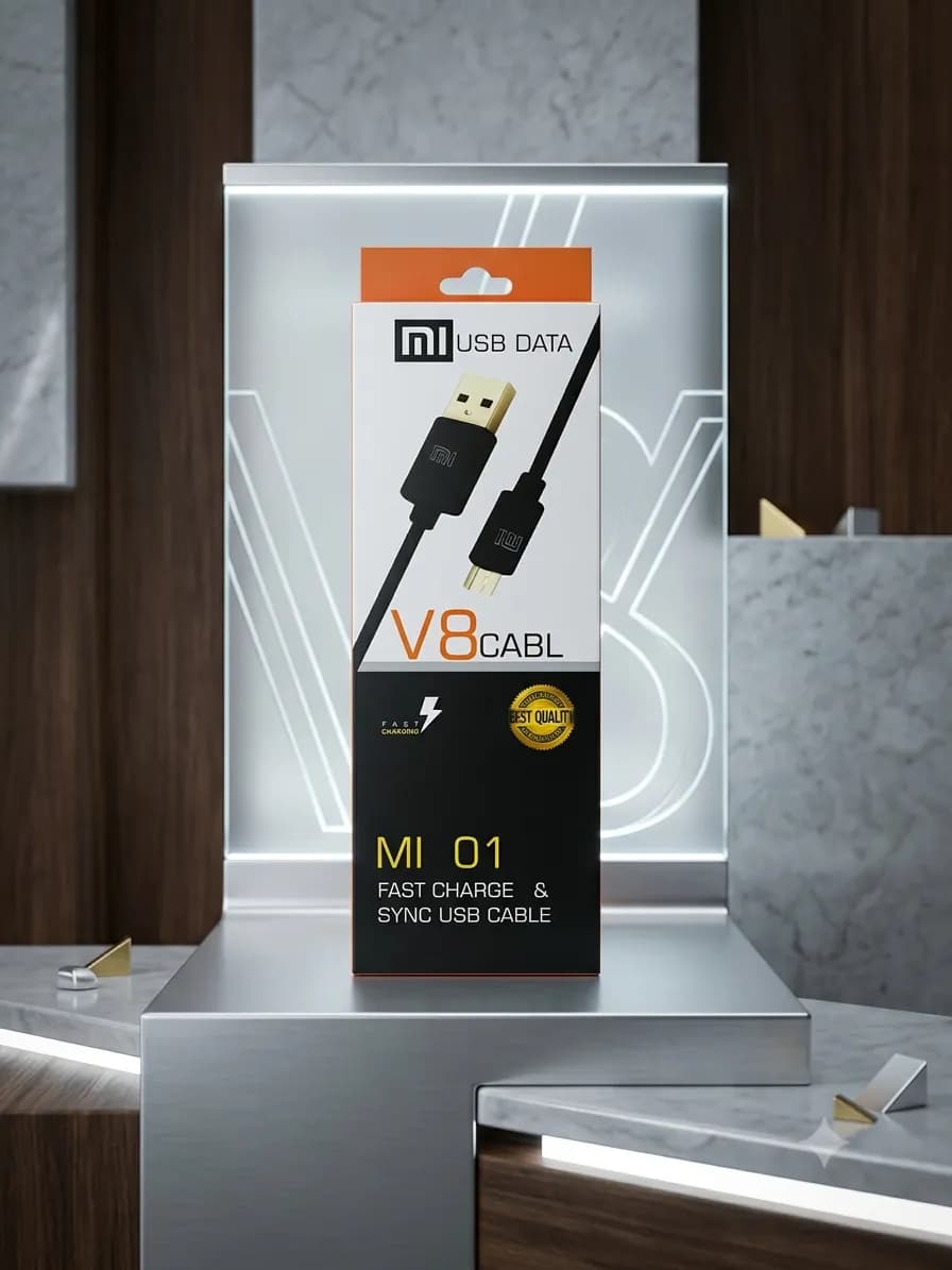 کابل تبدیل USB به Micro-USB شیائومی مدل MI 01 سری V8 — تصویر ۲