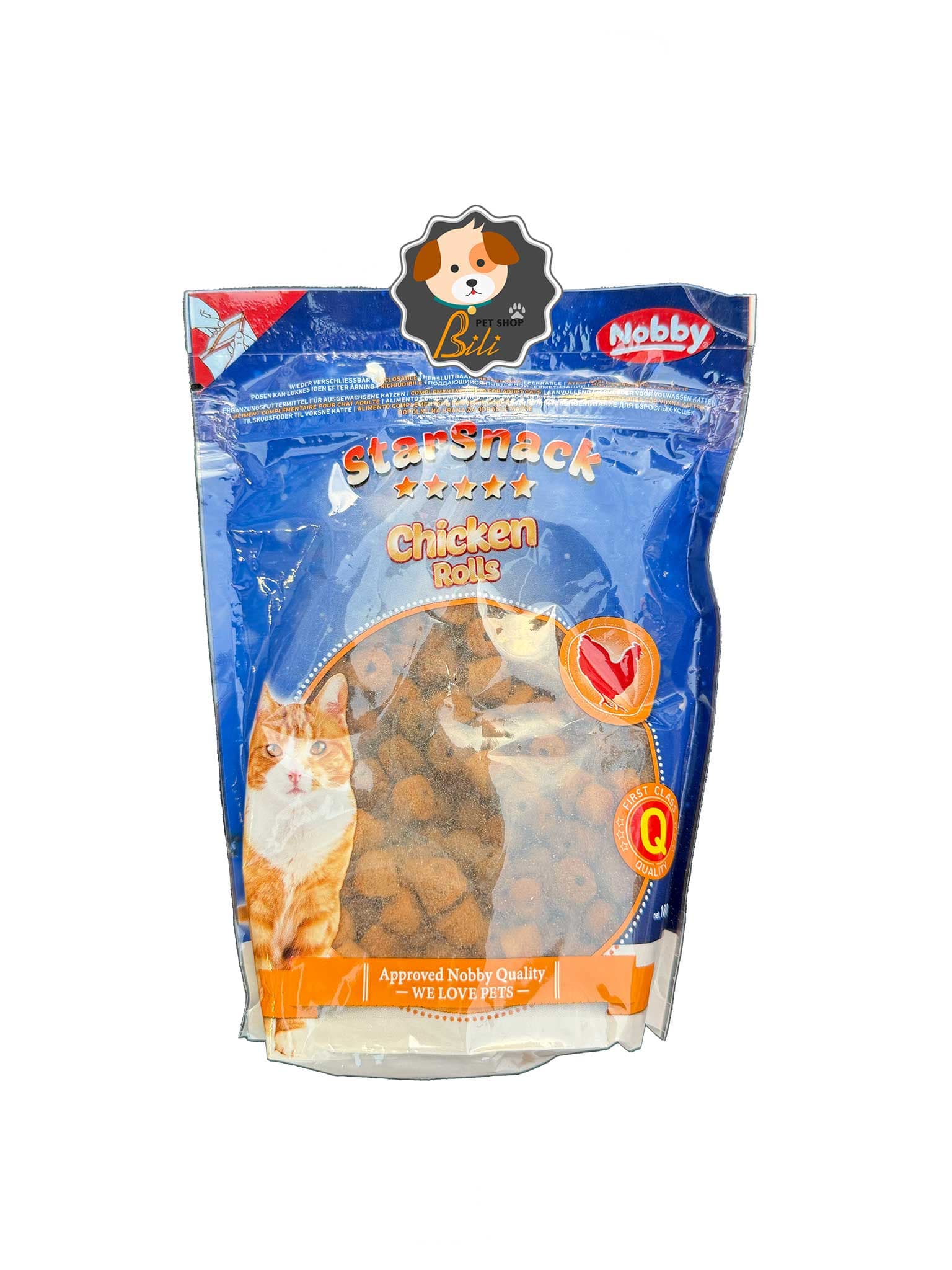 تشویقی گربه نوبی با طعم مرغ ۱۸۰ گرمی ـ Nobby StarSnack Cat Chicken Rolls 180 g