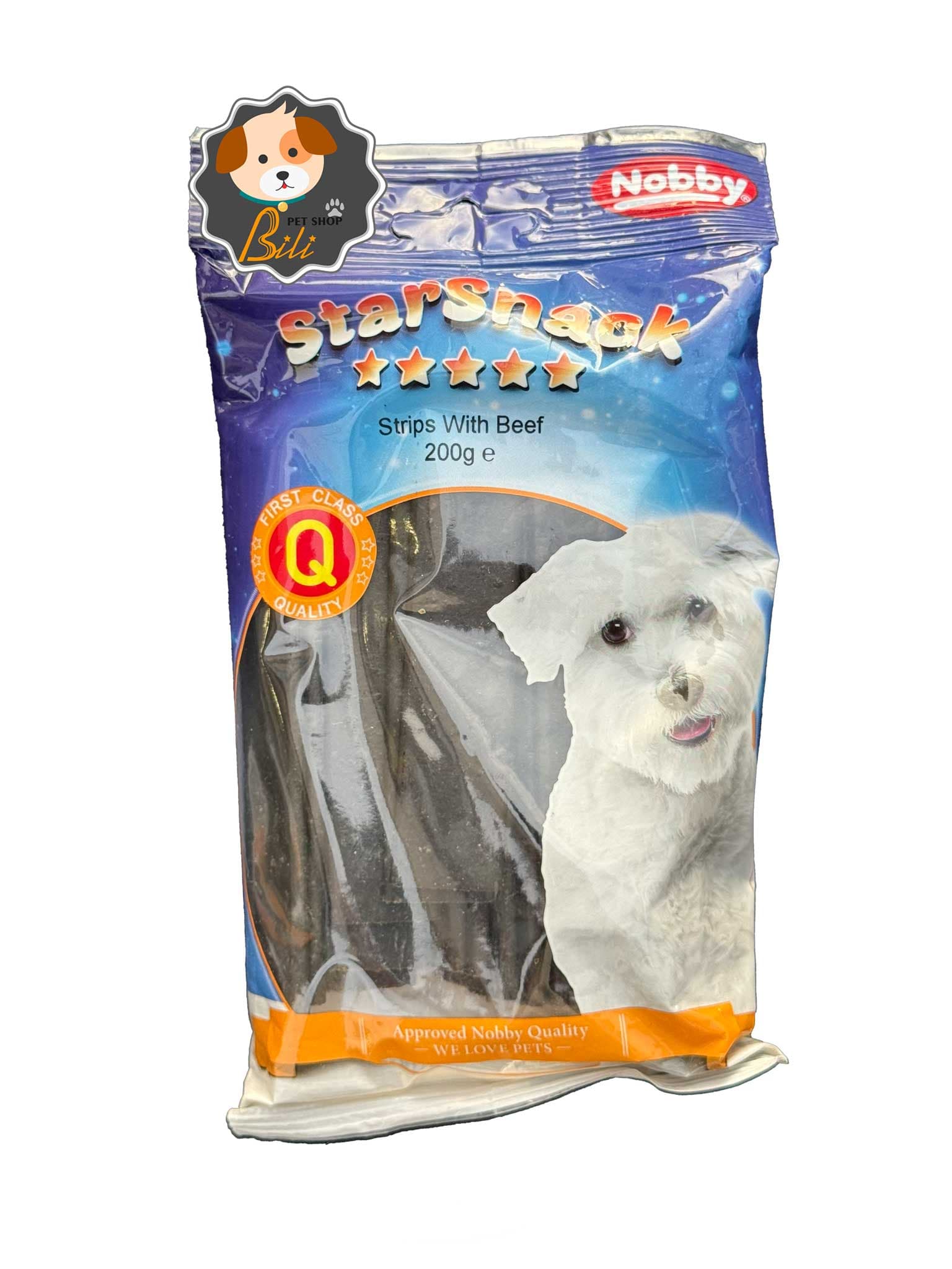 تشویقی نرم نواری سگ نوبی استار اسنک با طعم گوشت گاو ۲۰۰ گرمی ـ NOBBY STARSNACK STRIPS WTH BEEF 200 GR