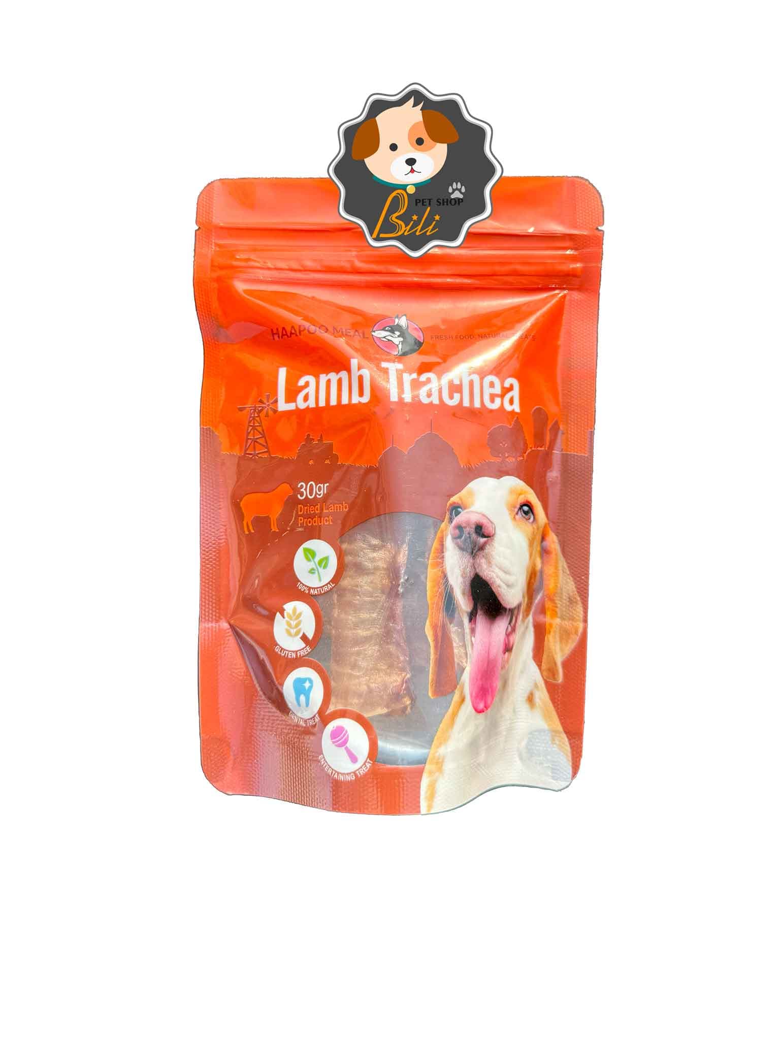 تشویقی سگ هاپو میل نای بره ۳۰ گرمی ـ HAAPOO MEAL LAMB TRACHEA 30 GR