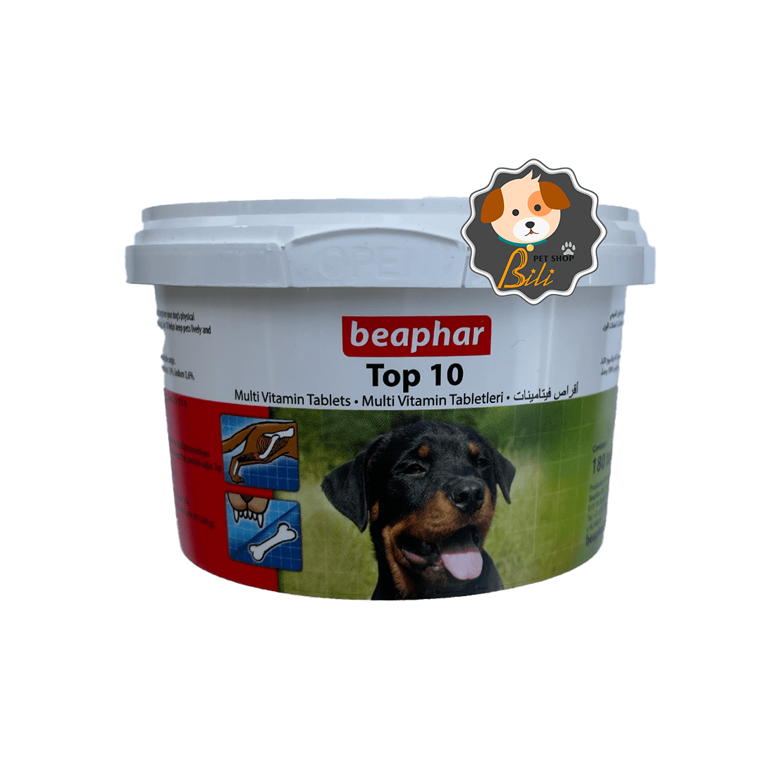 مولتی ویتامین سگ بیفار مدل تاپ تن ۱۸۰ عددی ـ BEAPHAR DOG MULTI VITAMIN AND MINERALS TOP 10 180 TABLET