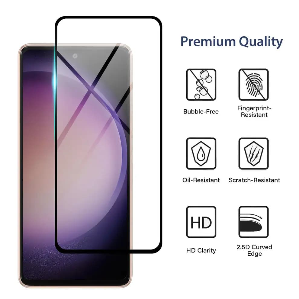 گلس گوشی سامسونگ Samsung Galaxy S23 FE مدل full glass — تصویر ۳