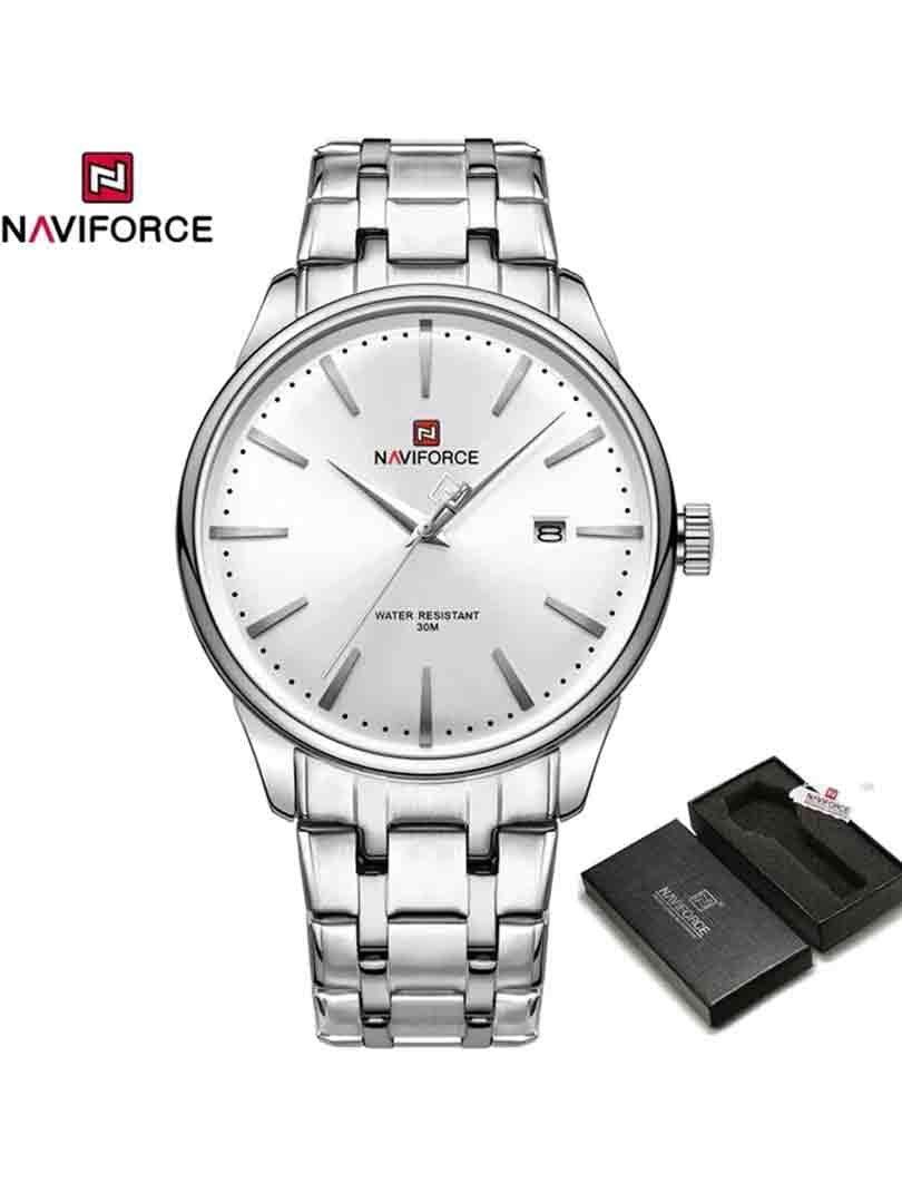 ساعت مچی عقربه ای مردانه نیوی فورس Naviforce NF 9230 S/W/S