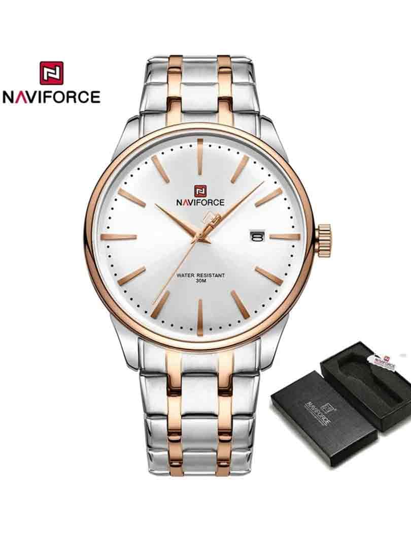 ساعت مچی عقربه ای مردانه نیوی فورس Naviforce NF 9230 S/W/RG — تصویر ۳