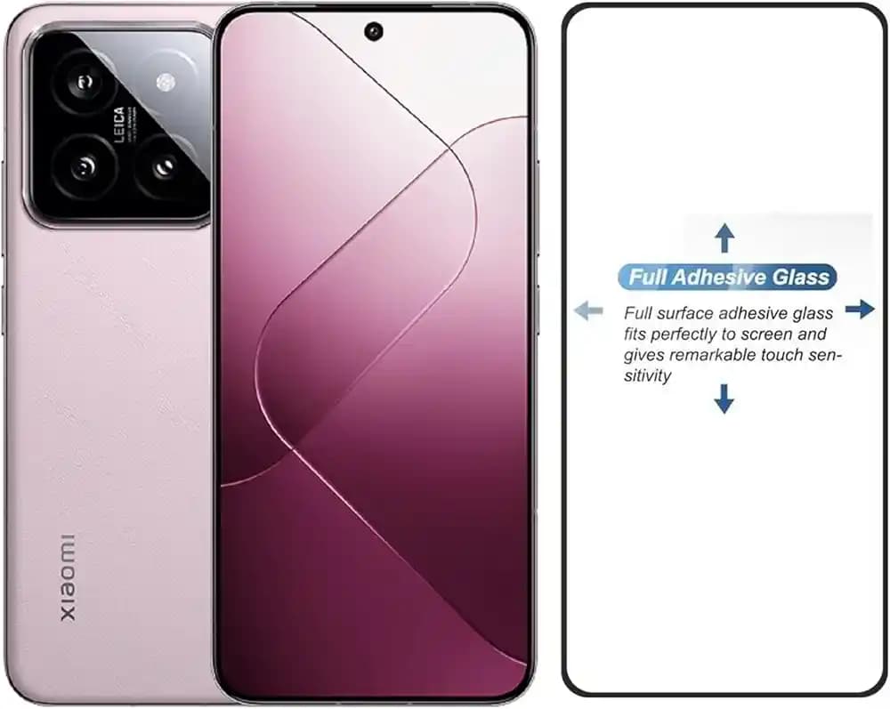 گلس گوشی شیائومی Xiaomi 14 مدل full glass — تصویر ۶