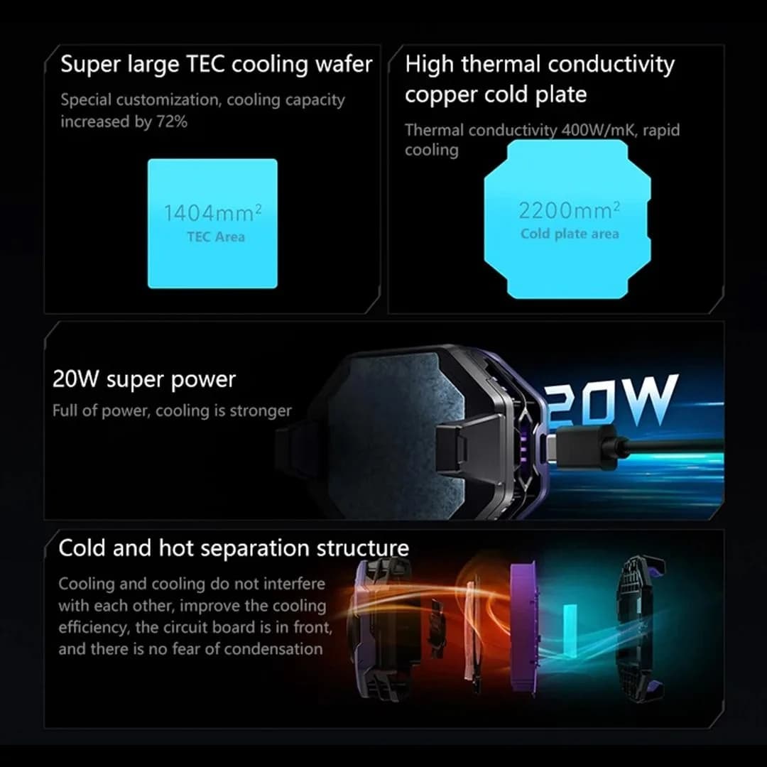 فن خنک کننده رادیاتوری گوشی موبایل بلک شارک Black Shark FunCooler 3 Pro — تصویر ۷