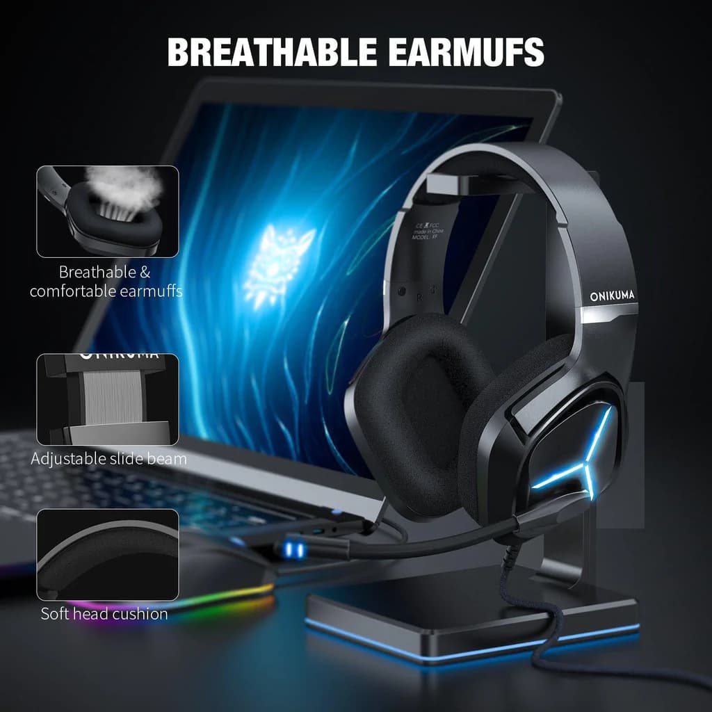 هدست گیمینگ اونیکوما مدل RGB X9 — تصویر ۹