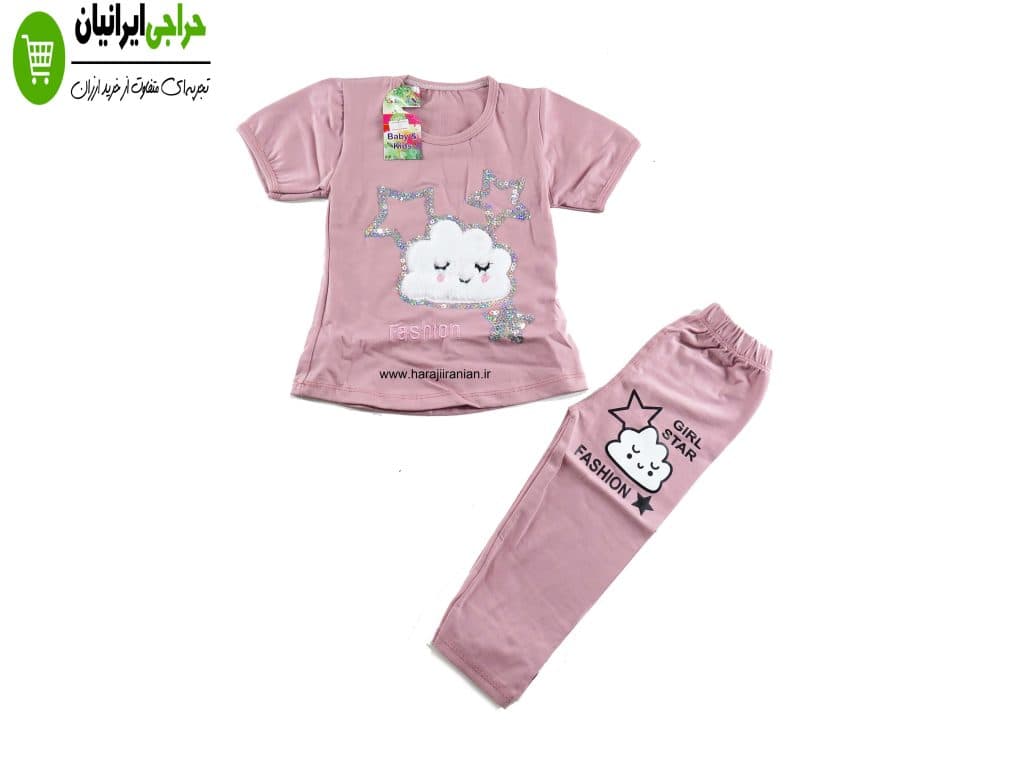 بلوز شلوار ابر ستاره دخترانه 708 — تصویر ۲