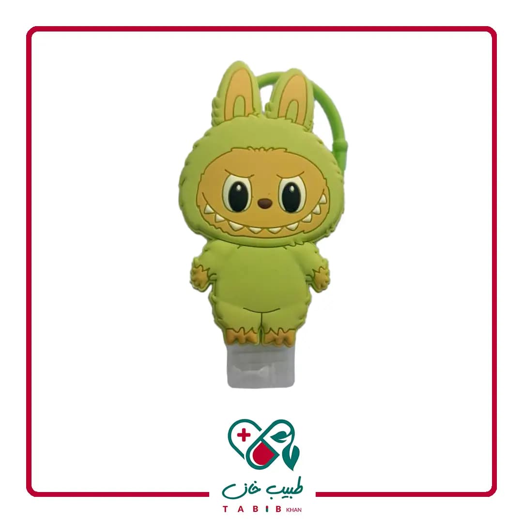 ژل ضدعفونی کننده دست کودک آکسی کید مدل لبوبو رنگ سبز/Axikid Baby hand sanitizer gel green color — تصویر ۲