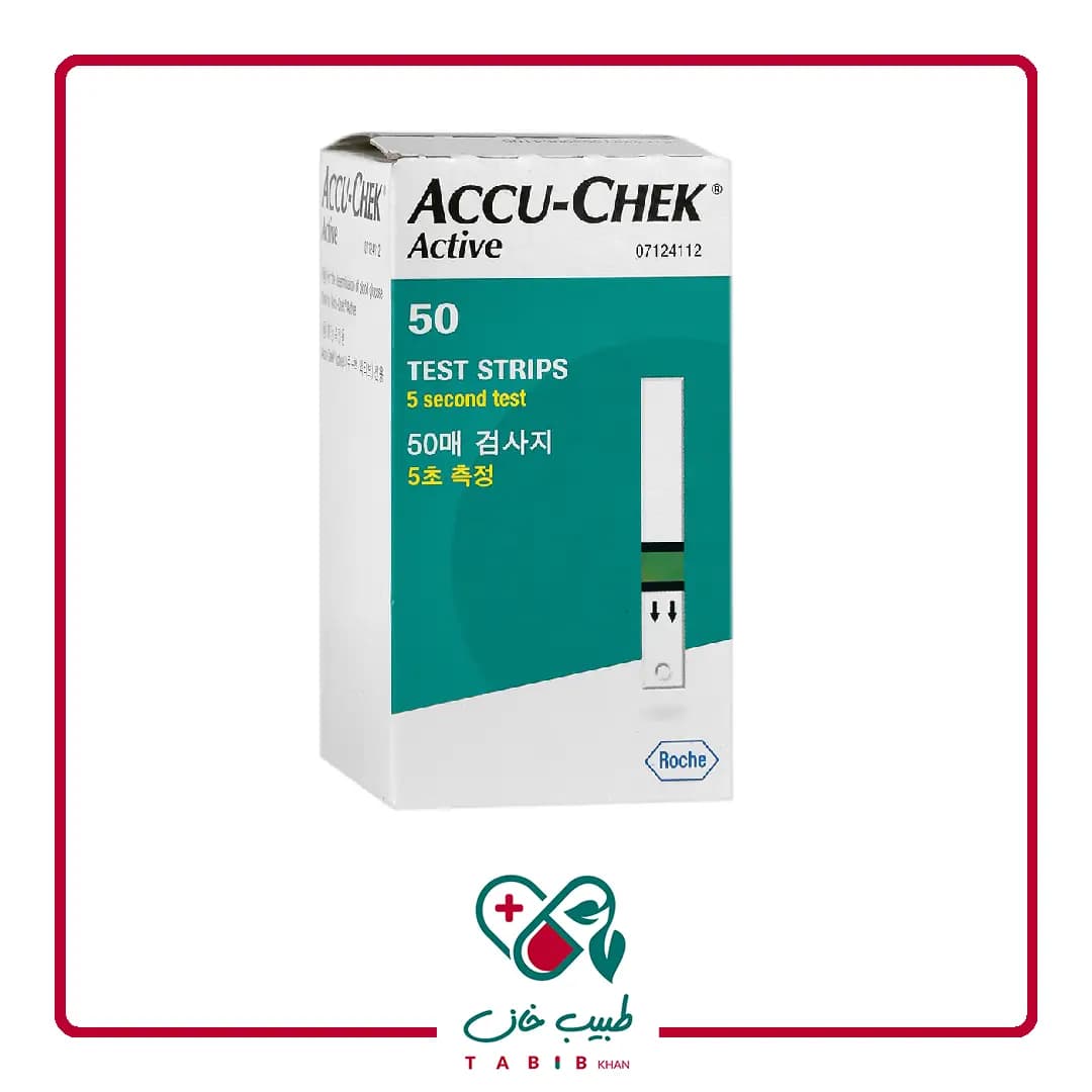 نوار تست قند خون اکیو چک اکتیو 25 عددی/Accu Chek Active Test Strips Accu Chek