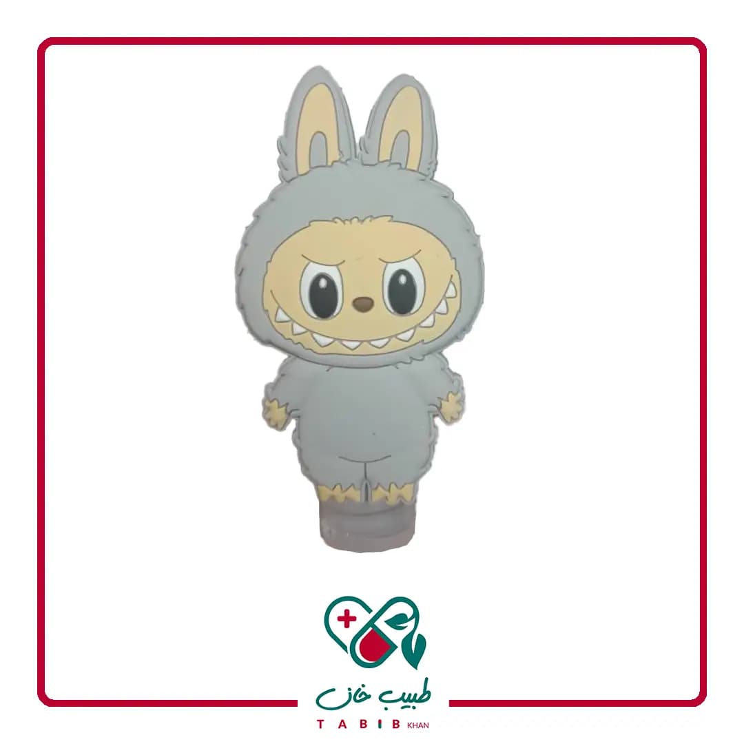 ژل ضدعفونی کننده دست کودک آکسی کید مدل لبوبو رنگ طوسی/Axikid Baby hand sanitizer gel gray color