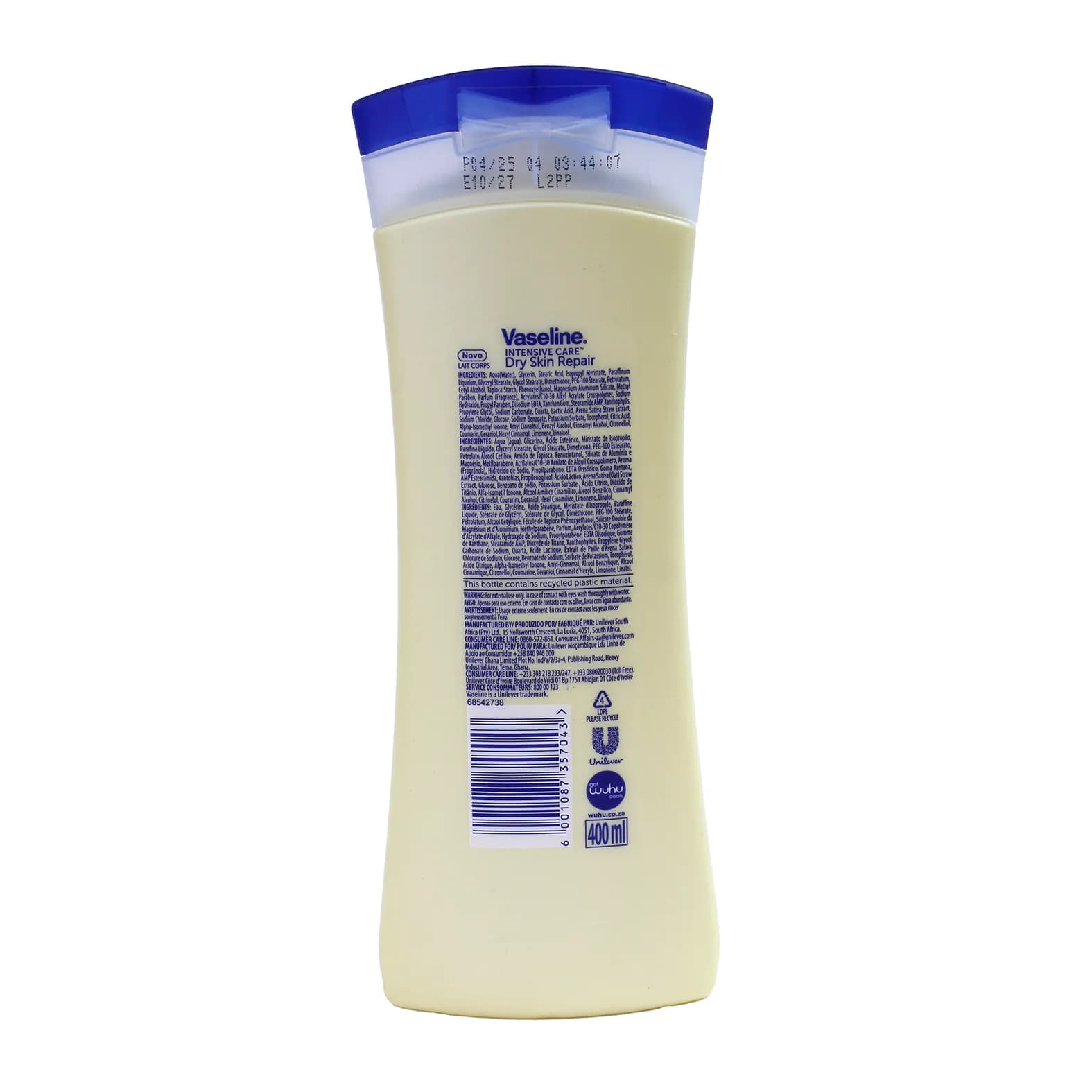 لوسیون بدن برند وازلین Dry Skin Repair مخصوص پوست خشک حجم 400 میل — تصویر ۵