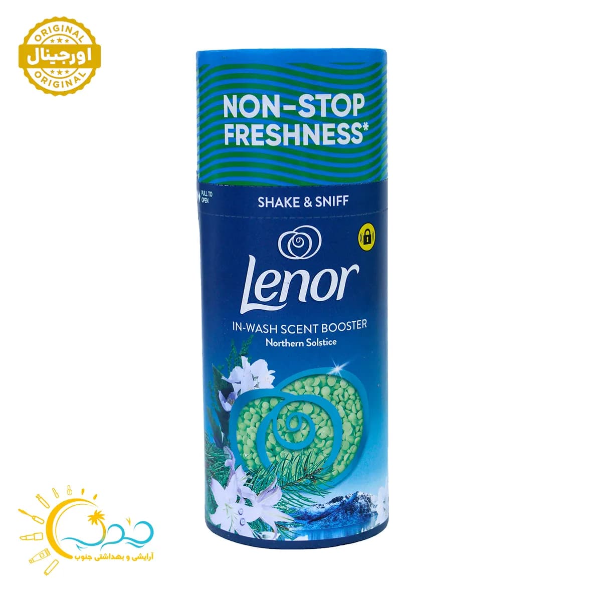 خوشبو كننده لباس لنور Lenor رایحه عطر شمال حجم ۱۵۵ گرم — تصویر ۲