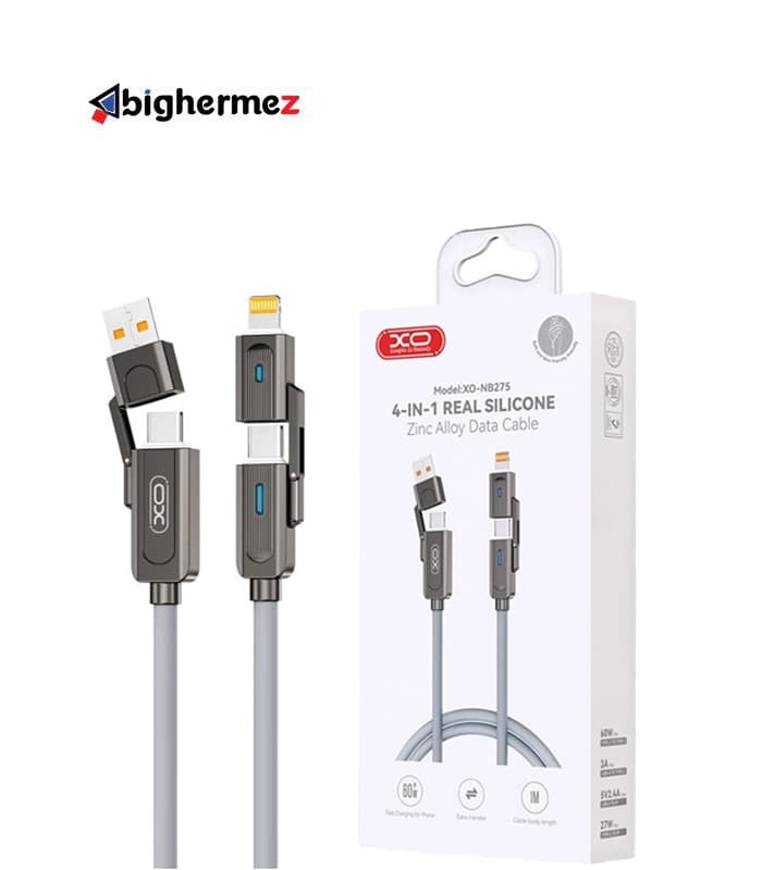 کابل شارژ چندکاره فست شارژ 60 وات ایکس او XO-NB275 طول 1 متر — تصویر ۱۲