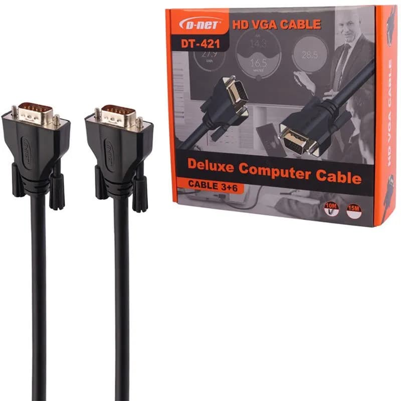 کابل VGA 3+6 دی نت DT-421 طول 10 متر — تصویر ۸