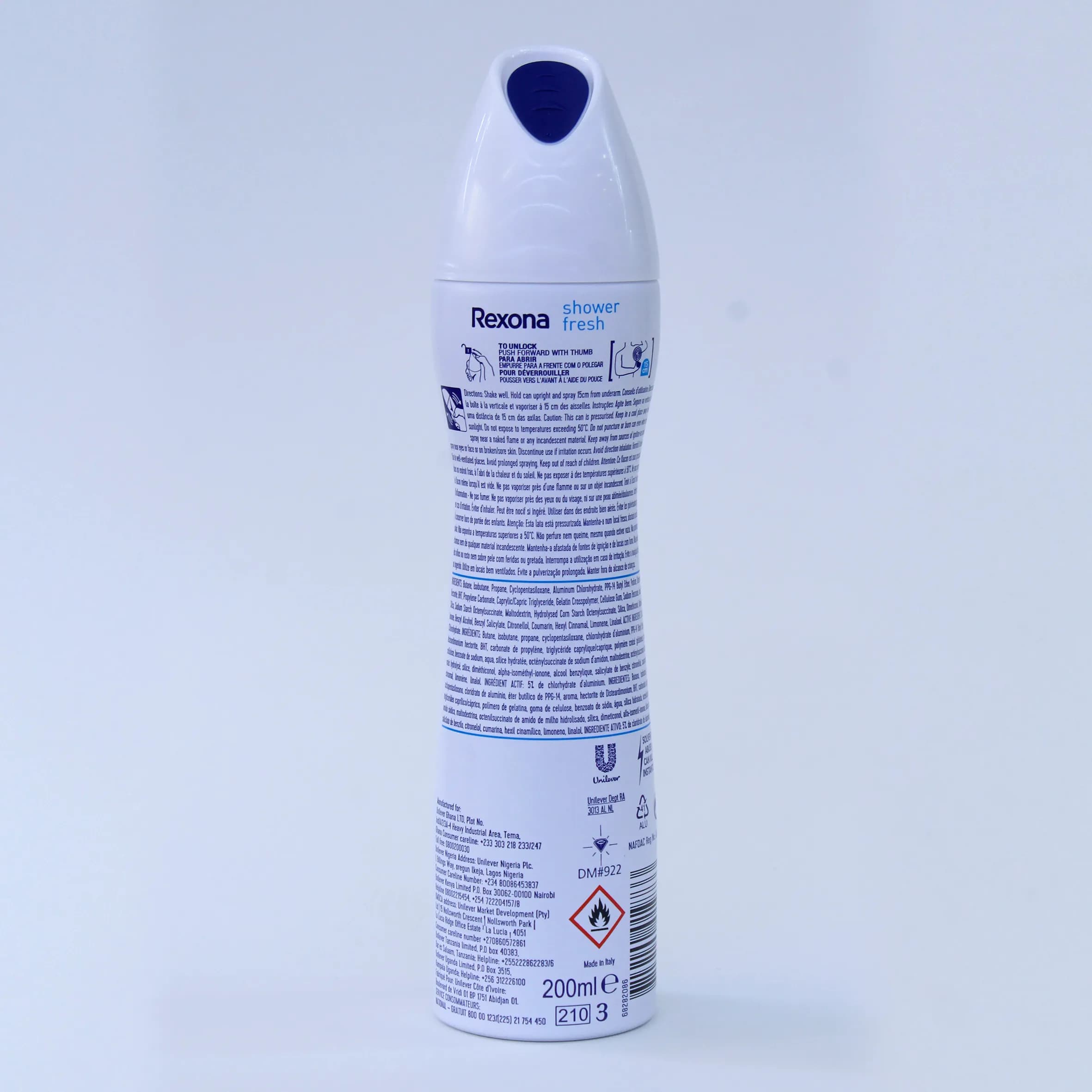 اسپری ضد تعریق رکسونا مدل شاور فرش shower fresh حجم 200 میل — تصویر ۳
