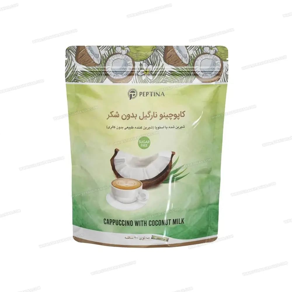 کاپوچینو نارگیل بدون شکر پاکت۲۰ ساشه ی پپتینا با بهترین قیمت + خرید آنلاین — تصویر ۴