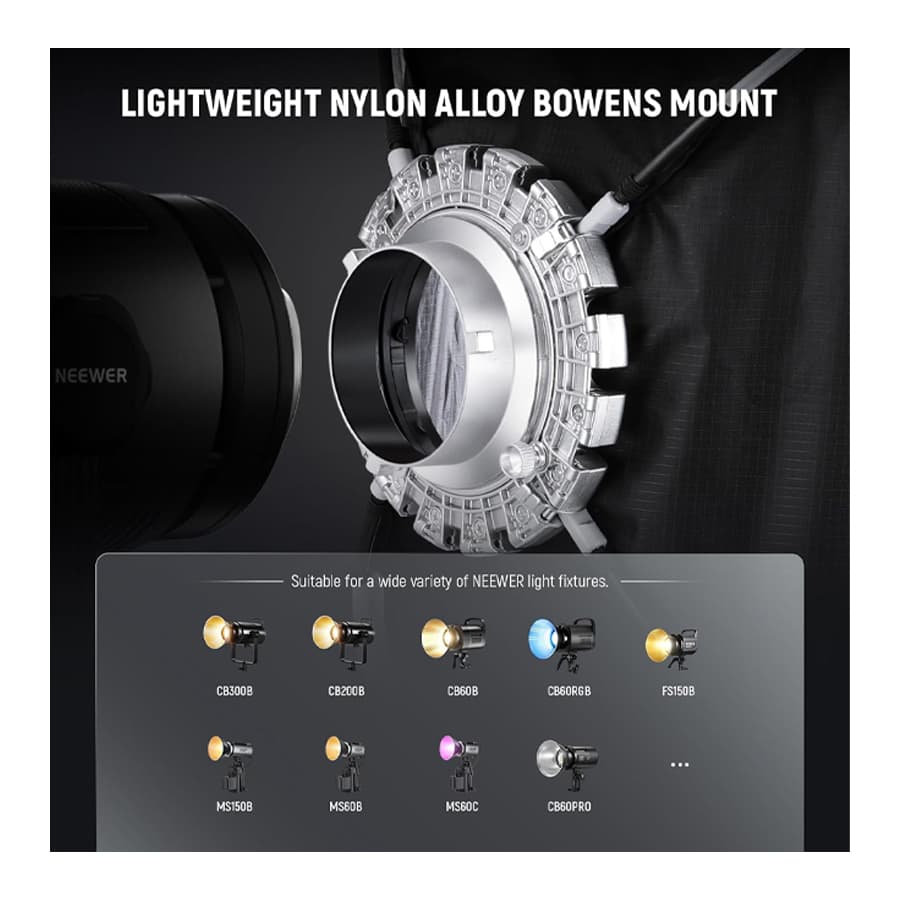 سافت باکس با گرید نیور NEEWER Softbox 60×90cm NS16S — تصویر ۹