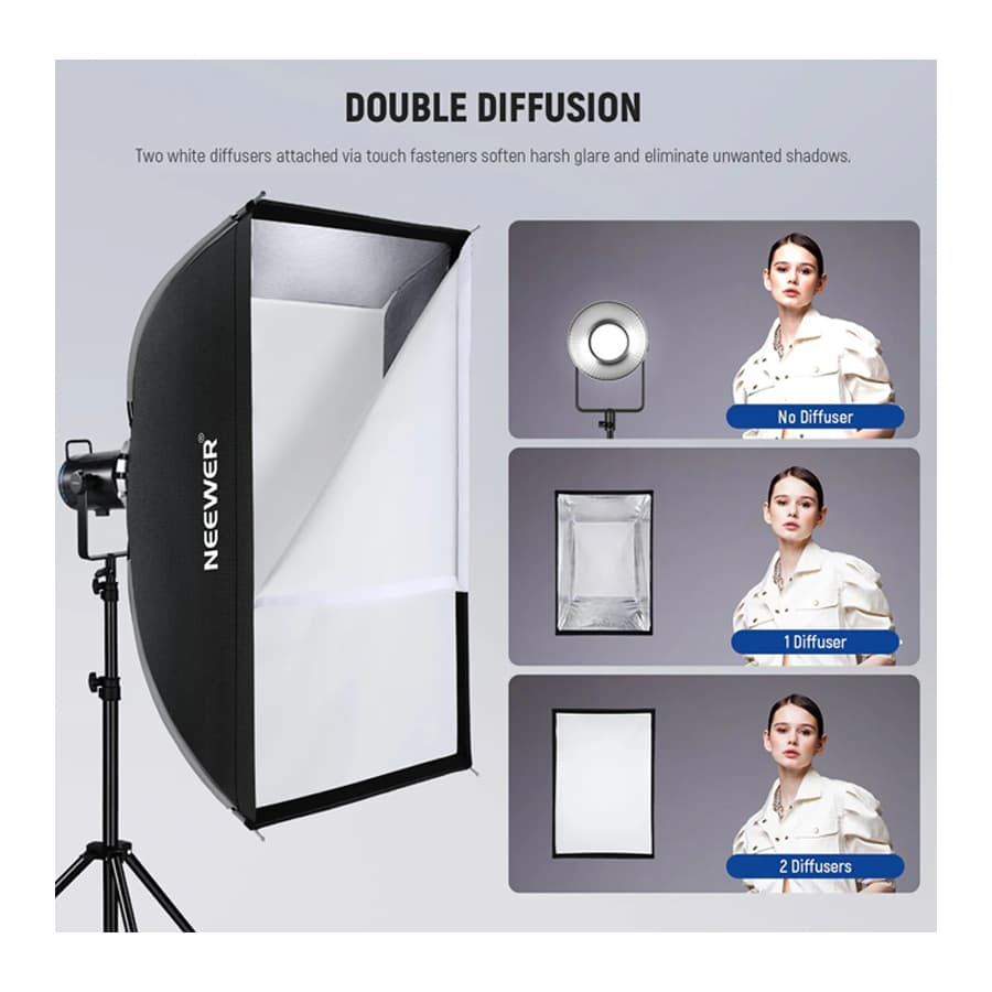 سافت باکس با گرید نیور NEEWER Softbox 60×90cm NS16S — تصویر ۷