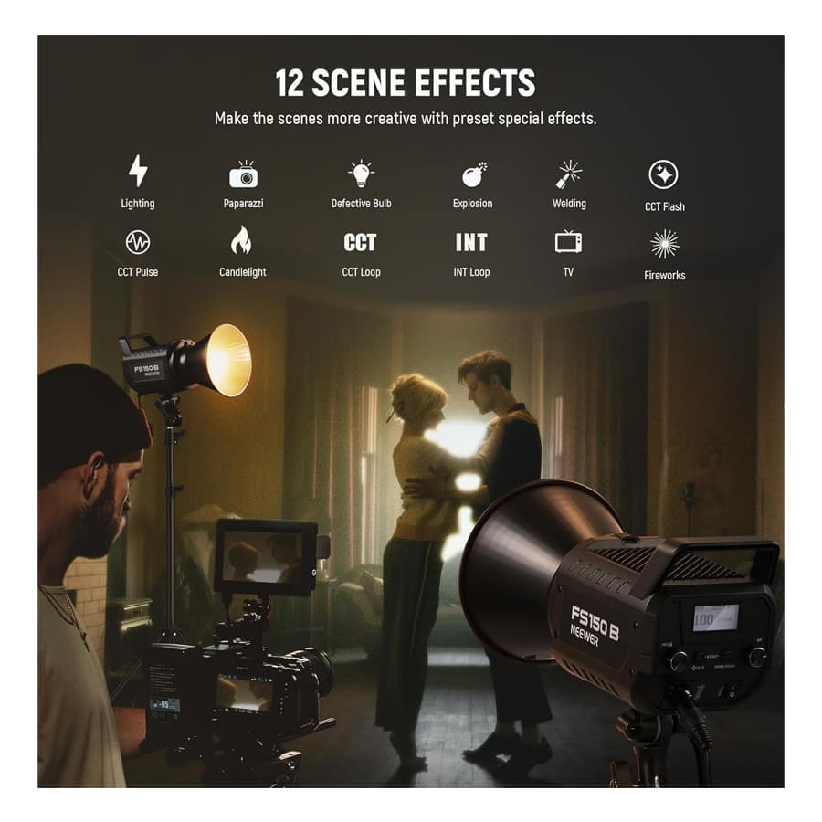 ویدیو لایت نیور NEEWER Bi-Color Video Light FS-150B — تصویر ۸