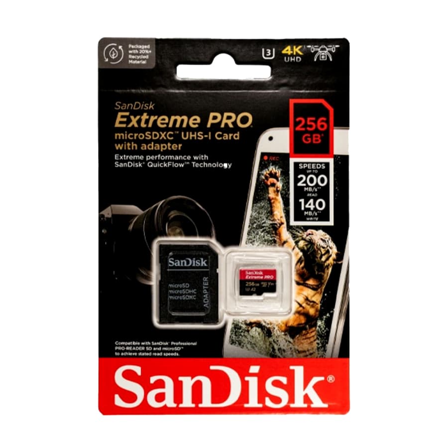 کارت حافظه سنديسک SanDisk 256GB microSD Extreme PRO 200MB/s — تصویر ۷