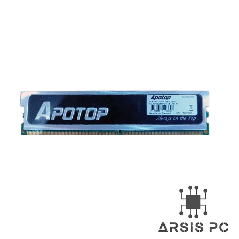رم دسکتاپ DDR2 2GB 6400 800MHz Apotop استوک