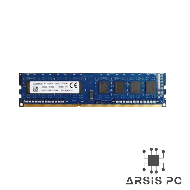 رم دسکتاپ Kingston DDR3L ظرفیت 4 گیگابایت فرکانس 1600MHz (PC3L-12800U) تایمینگ CL11 تک کاناله استوک