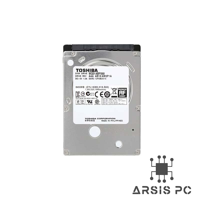 هارد لپ‌تاپ TOSHIBA 500GB 5400RPM SATA هارد دیسک اینترنال کالای دست دوم
