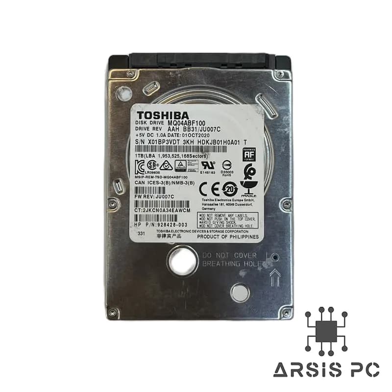 هارد لپ‌تاپ توشیبا مدل MQ04ABF100 رابط SATA ظرفیت 1 ترابایت سایز 2.5 اینچ 5400RPM استوک