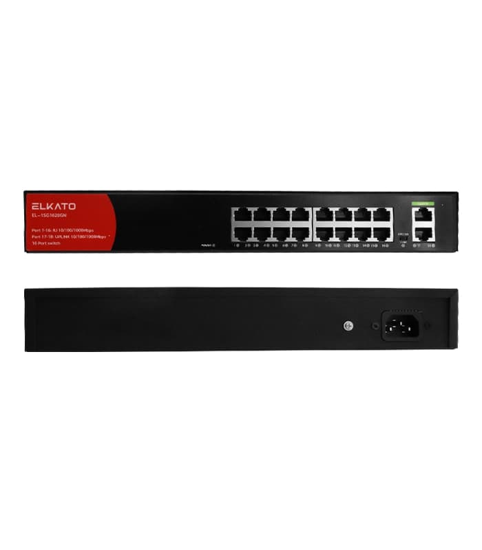 سوئیچ شبکه 16 پورت اترنت الکاتو مدل ELKATO EL-1SG1620GN — تصویر ۴