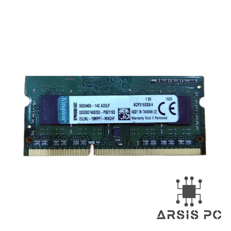 رم لپ‌تاپ Kingston DDR3 ظرفیت 4 گیگابایت فرکانس 1600MHz (PC3-12800) تایمینگ CL11 استوک — تصویر ۲