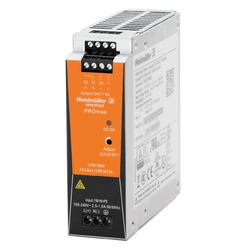 منبع تغذیه وایدمولر 5 آمپر ( PRO MAX 120W 24V 5A) 1478110000