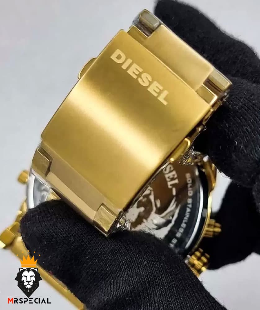 ساعت دیزل مردانه هفت موتوره طلایی صفحه سفید 1527 DIESEL MR. Daddy — تصویر ۱۱
