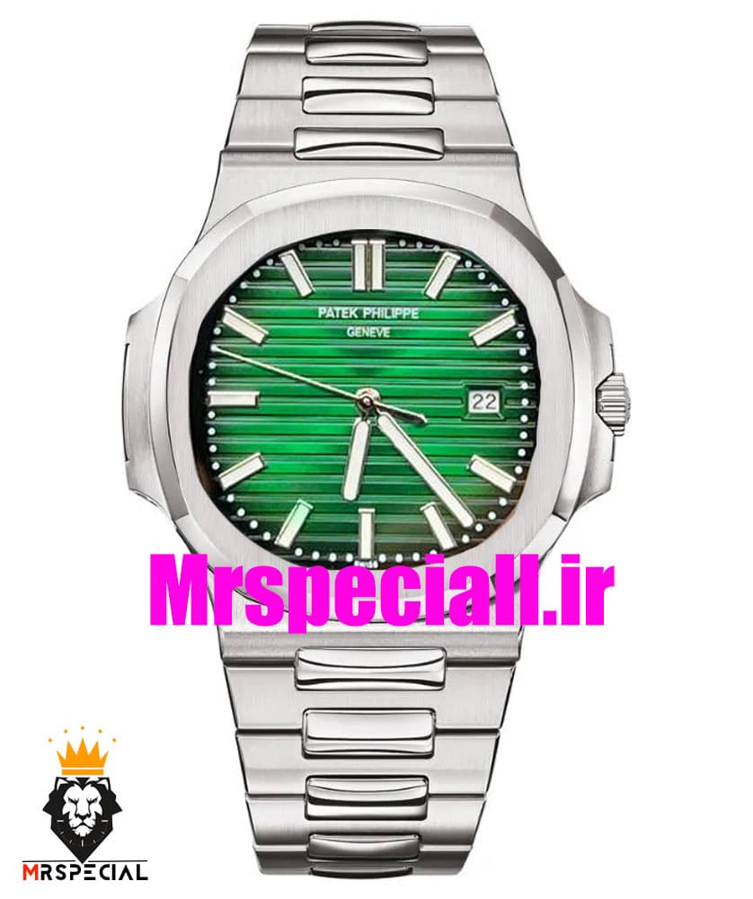 ساعت مچی مردانه پتک فیلیپ ناتیلوس کوارتز استیل صفحه سبز 4569 Patek Philippe nautilus