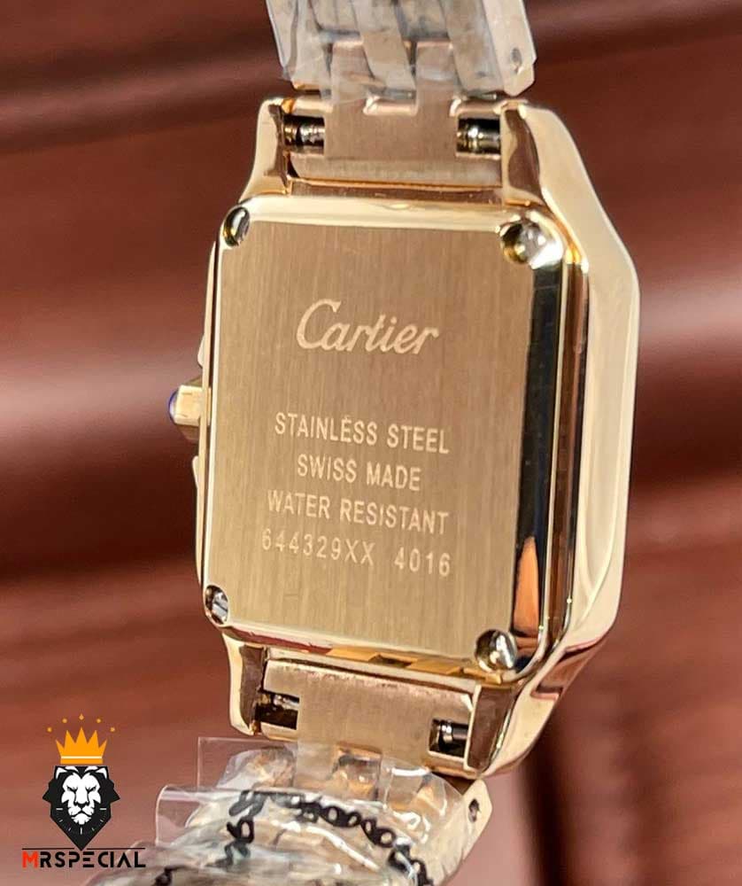 ساعت مچی زنانه کارتیه پنتر رزگلد قاب نگین سایز اسمال CARTIER PANTHRE 2531 — تصویر ۱۲