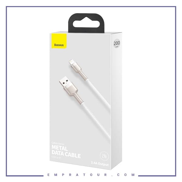 کابل لایتنینگ بیسوس 2متر Baseus Cafule Metal Data CALJK-B01 — تصویر ۶