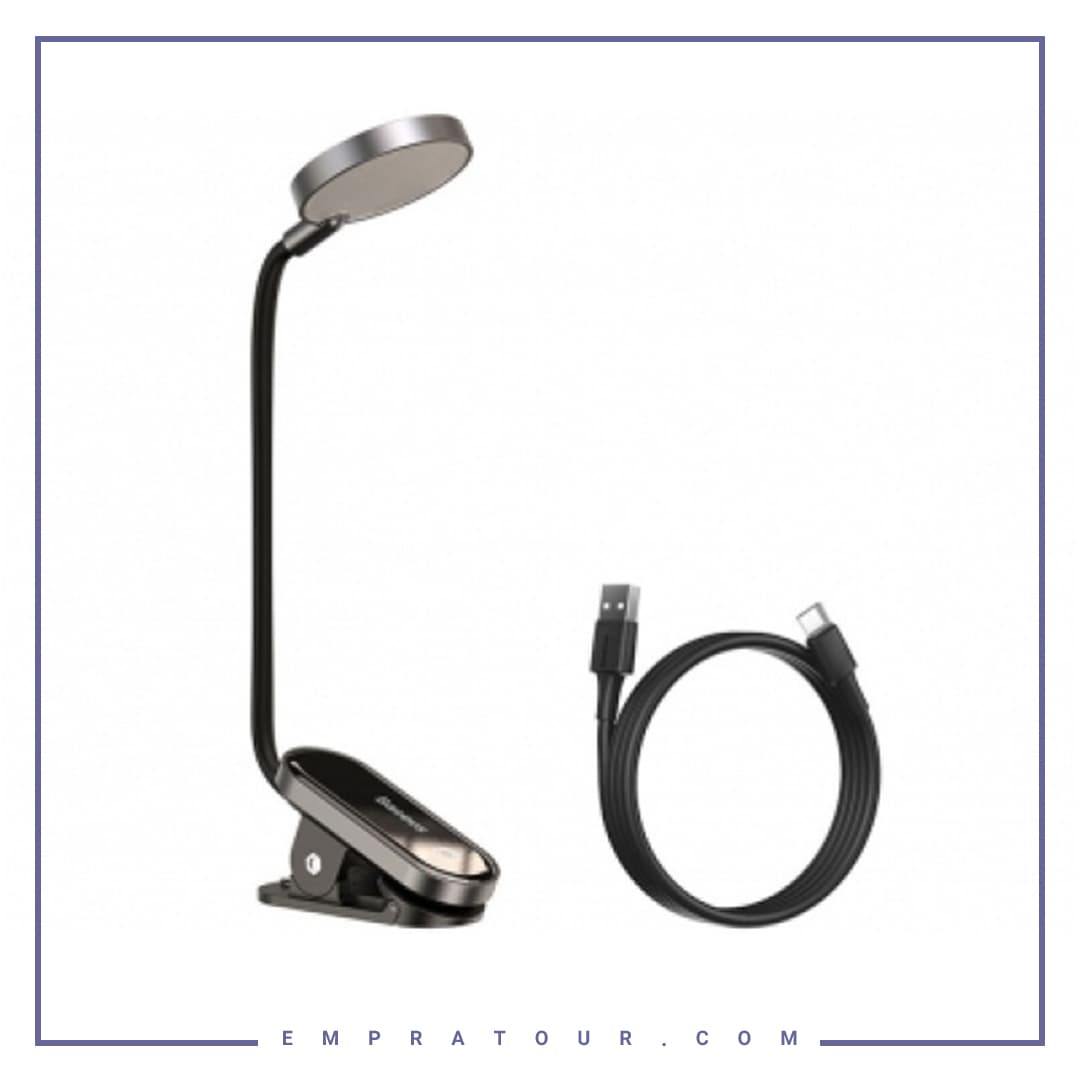 چراغ مطالعه گیره ای بیسوس Baseus Comfort Reading Mini Clip Lamp DGRAD-0G — تصویر ۳