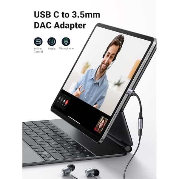 تبدیل USB-C Male به جک 3.5 میلیمتری یوگرین مدل AV161 کد 80154