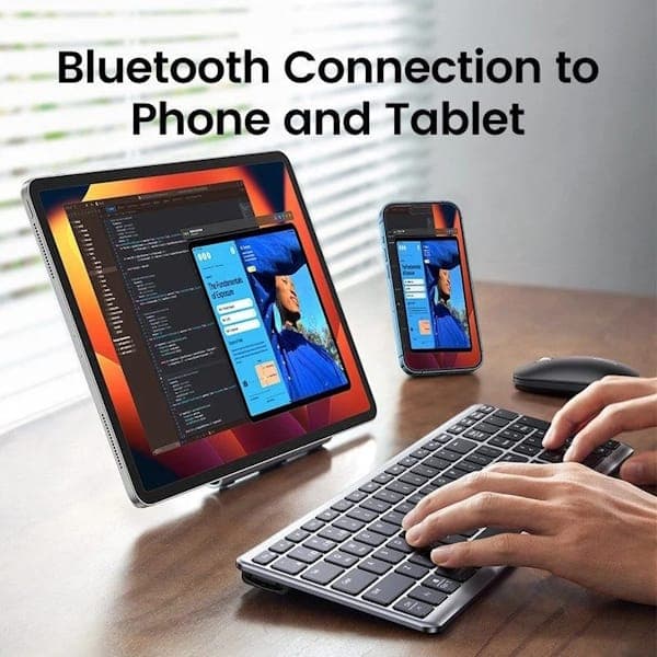 کیبورد بی سیم بلوتوثی یوگرین مدل KU005 کد 15258 — تصویر ۴