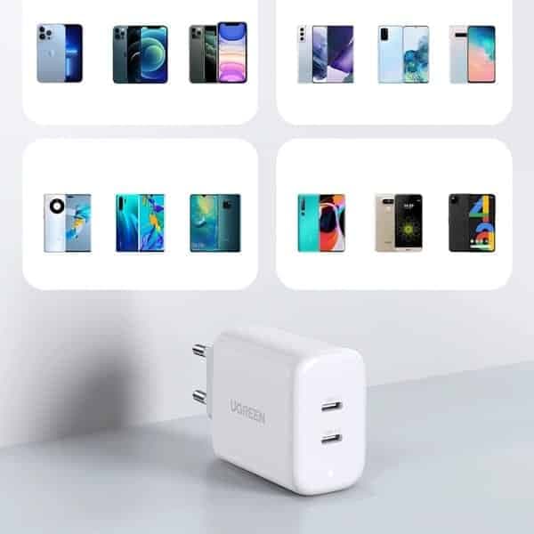 شارژر دیواری 40 وات با دو پورت USB-C یوگرین مدل CD243 — تصویر ۴