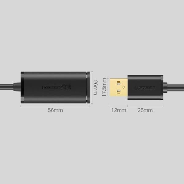 کابل افزایش طول (Extension) USB 2.0 Active یوگرین مدل US121 — تصویر ۸