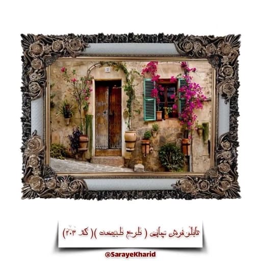 تابلو فرش چاپی طرح طبیعت ( همراه با قاب )( ابعاد 50*35 سانتیمتر )( پس کرایه)( کد 203 )