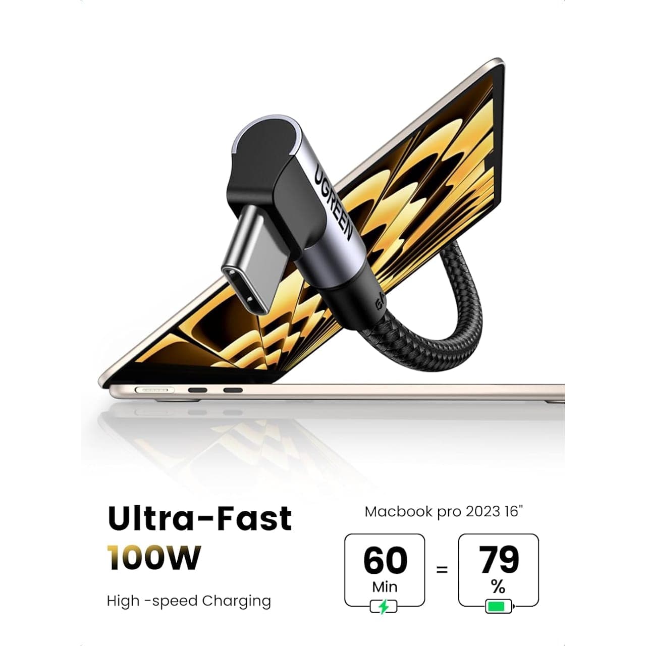 کابل شارژ و دیتا 5 آمپر USB-C به USB-C یوگرین مدل US334 — تصویر ۱۱