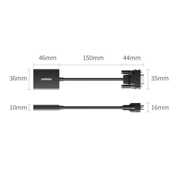 تبدیل VGA Male به HDMI Female یوگرین مدل CM513 کد 50945 — تصویر ۶