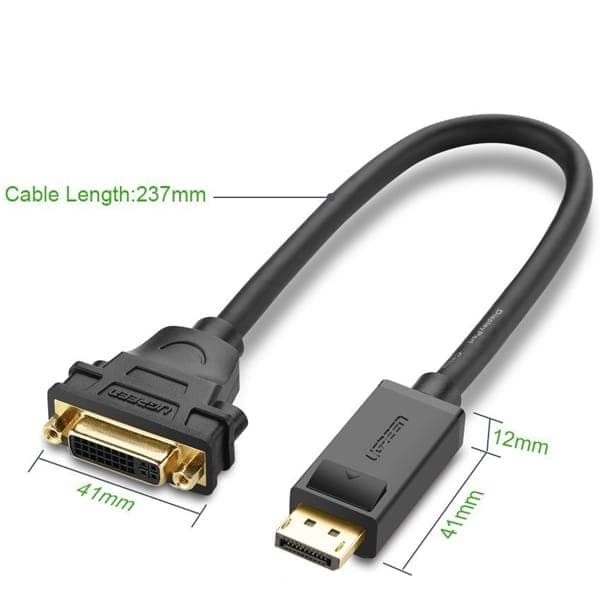 تبدیل DisplayPort Male به DVI(24+5) Female یوگرین کد 20405 — تصویر ۶