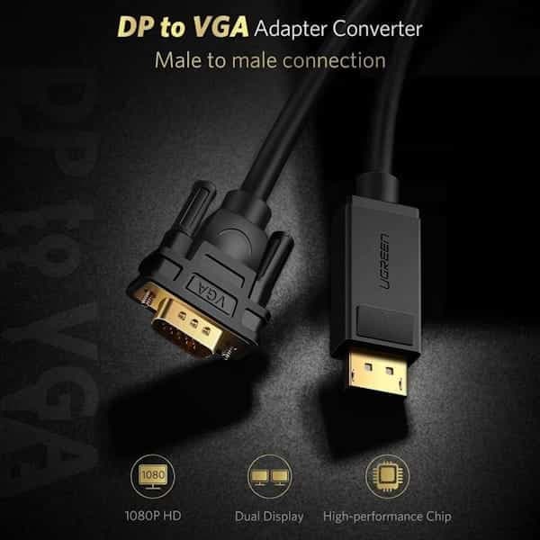 کابل تبدیل DisplayPort به VGA یوگرین مدل DP105 کد 10247 — تصویر ۷