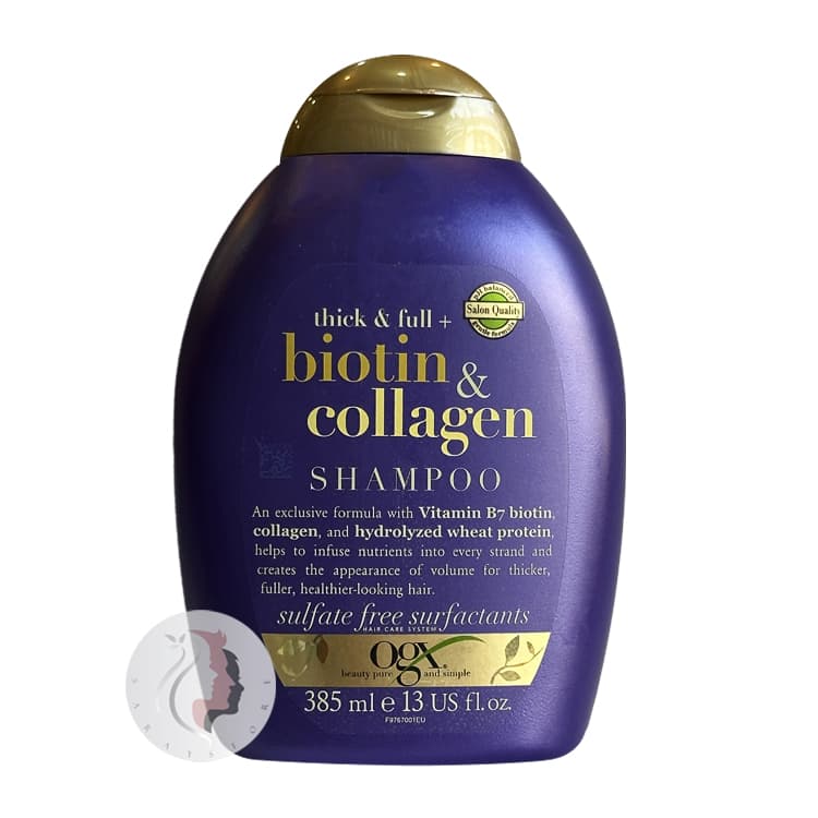 شامپو ضد ریزش مو او جی ایکس مدل Biotin & Collagen حجم 385 میل — تصویر ۴