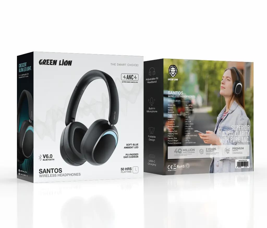 هدفون بیسیم گرین لاین Green Lion Santos Wireless Headphone ANC — تصویر ۸
