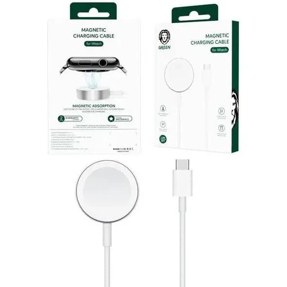 کابل شارژ اپل واچ گرین Green Lion Magnetic Iwatch Type-c — تصویر ۳